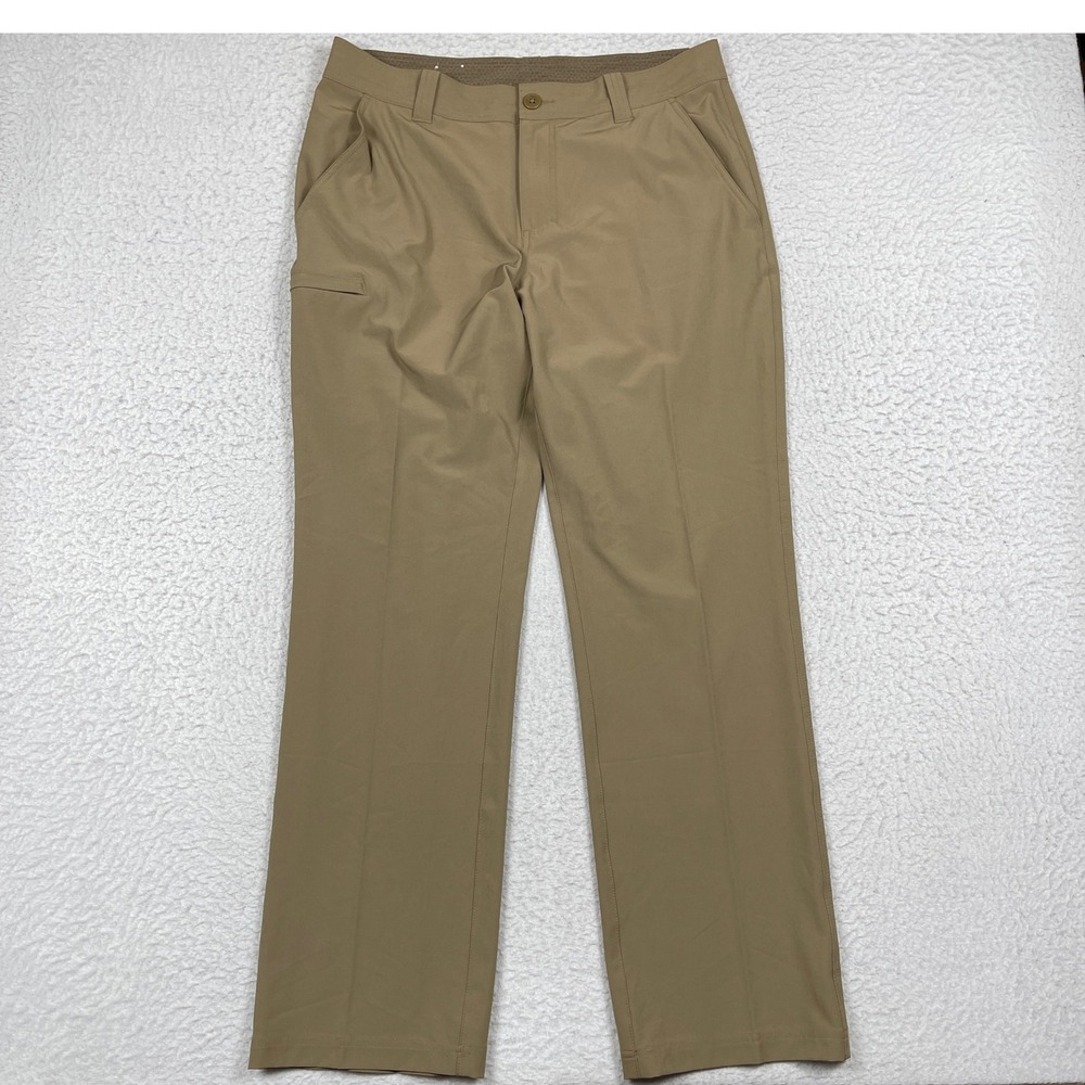 Columbia Omni-Shield Pants Mens 34x32 Tan Straight Leg Hiking Outdoor Utility